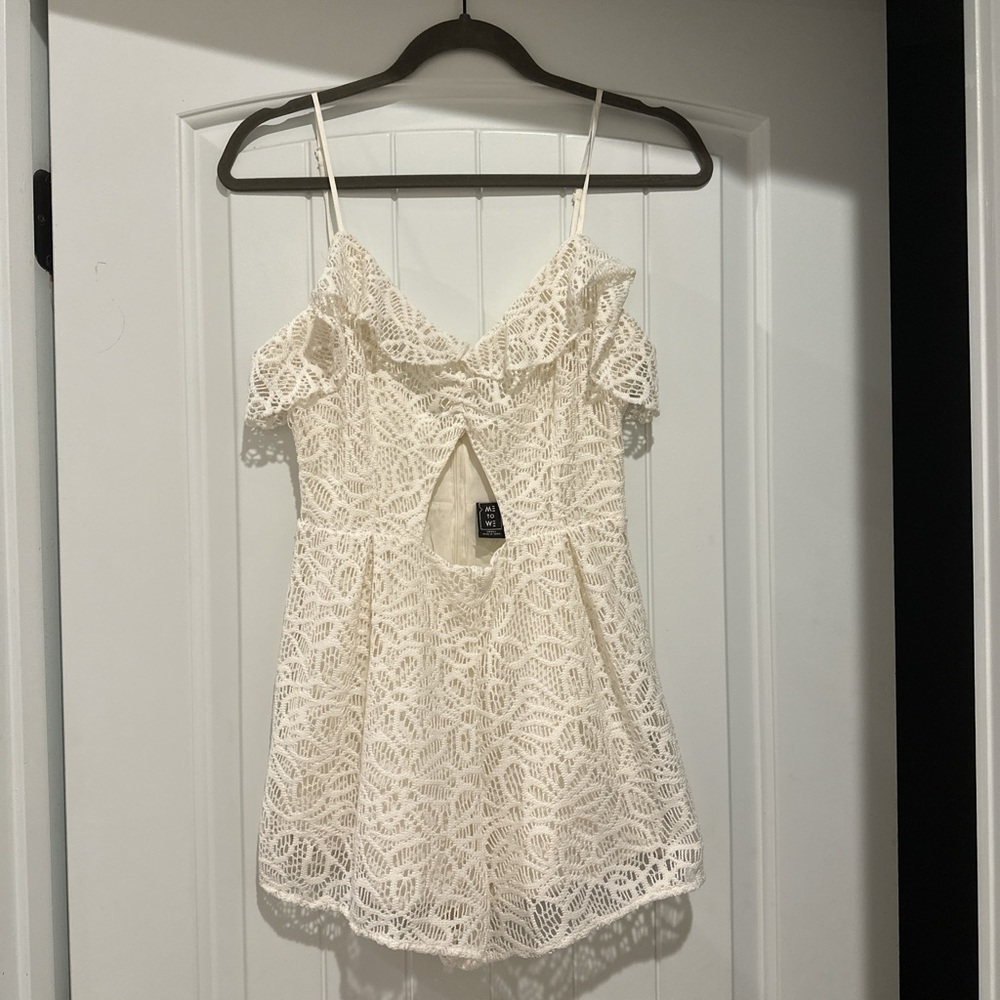 Pacsun White Lace Romper - S